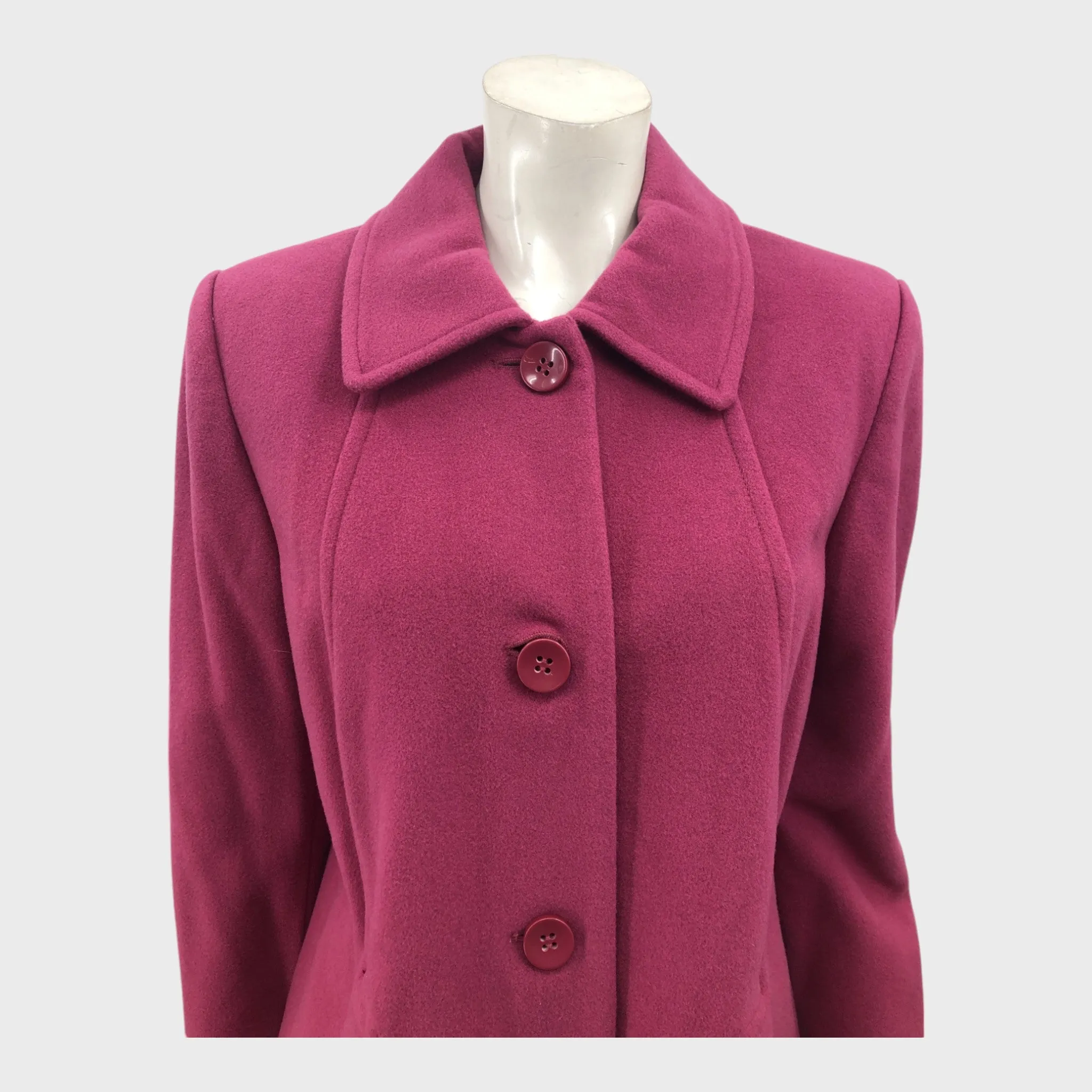 Mid Pink Wool Coat