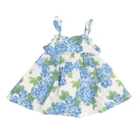 Muslin Paperbag Ruffle Sundress - Watercolor Hydrangeas by Angel Dear