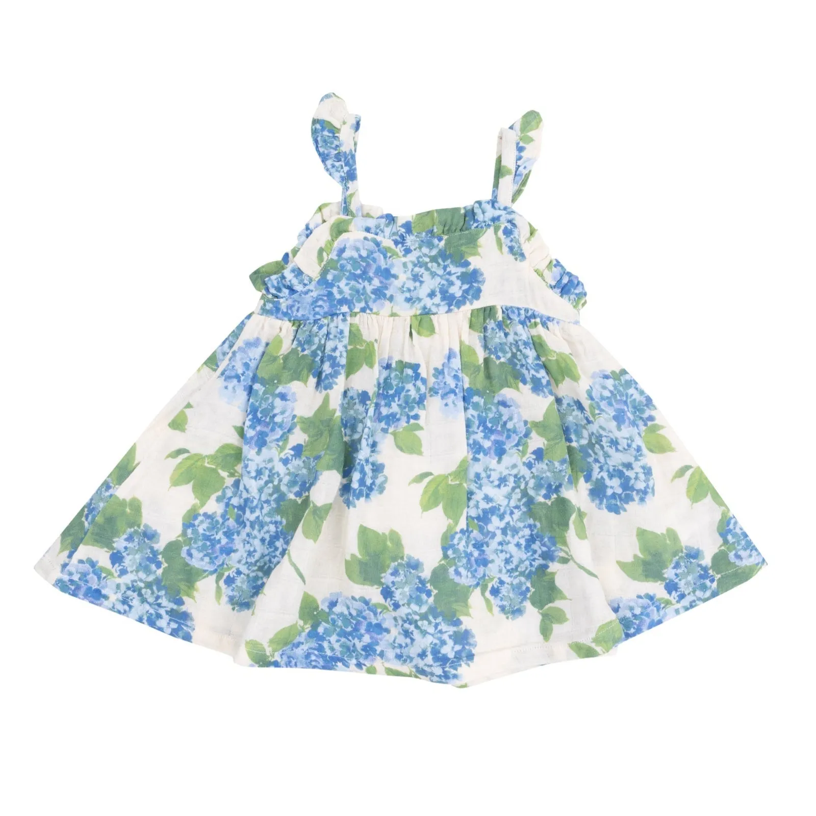 Muslin Paperbag Ruffle Sundress - Watercolor Hydrangeas by Angel Dear