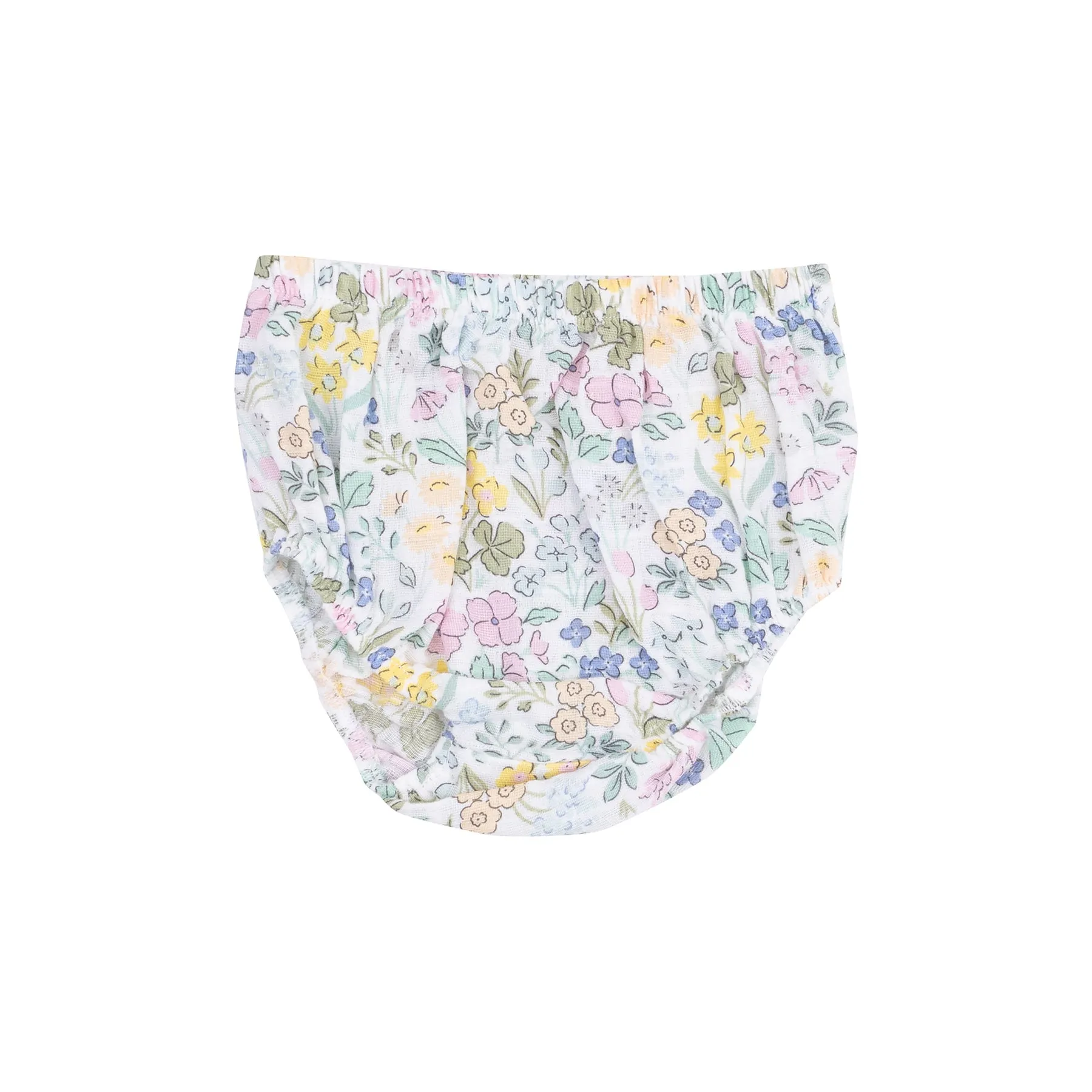 Muslin Paperbag Ruffle Sundress with Diaper Cover - Samantha Floral by Angel Dear