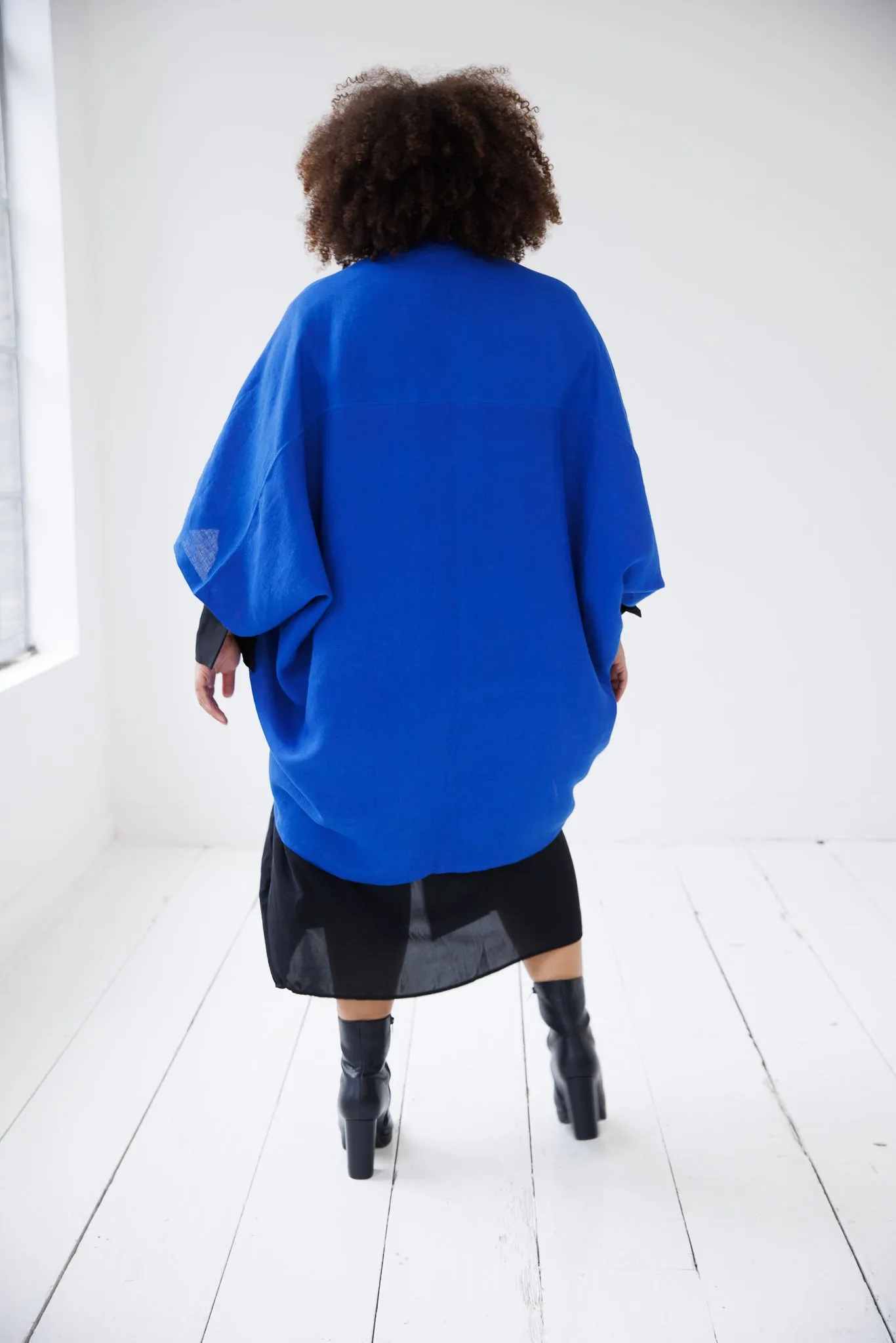 NEW! LINEN Kimono Cobalt Blue
