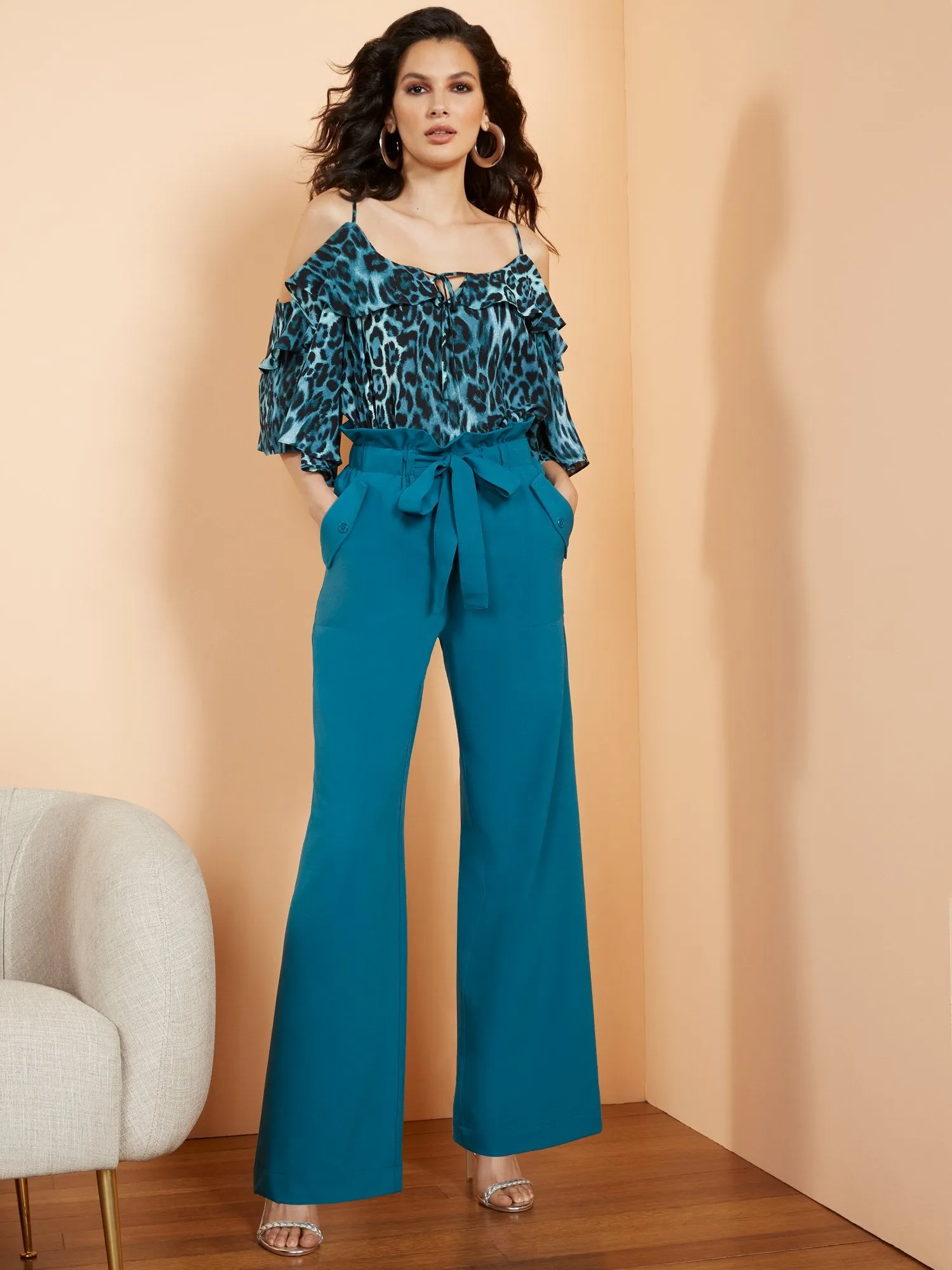 Patch Pocket Wide-Leg Pant