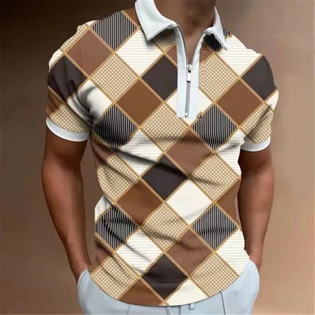 Patterned Polo Shirt