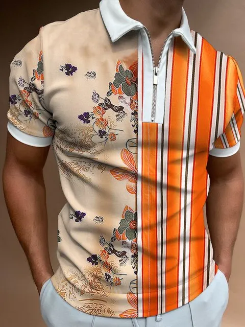 Patterned Polo Shirt