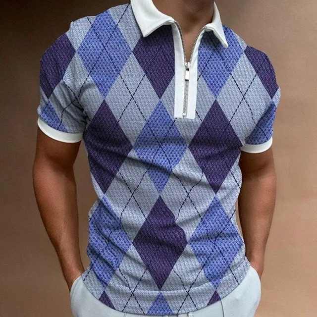Patterned Polo Shirt