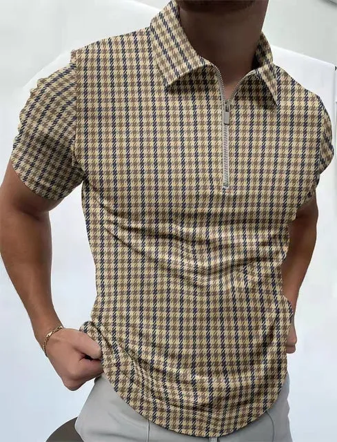 Patterned Polo Shirt