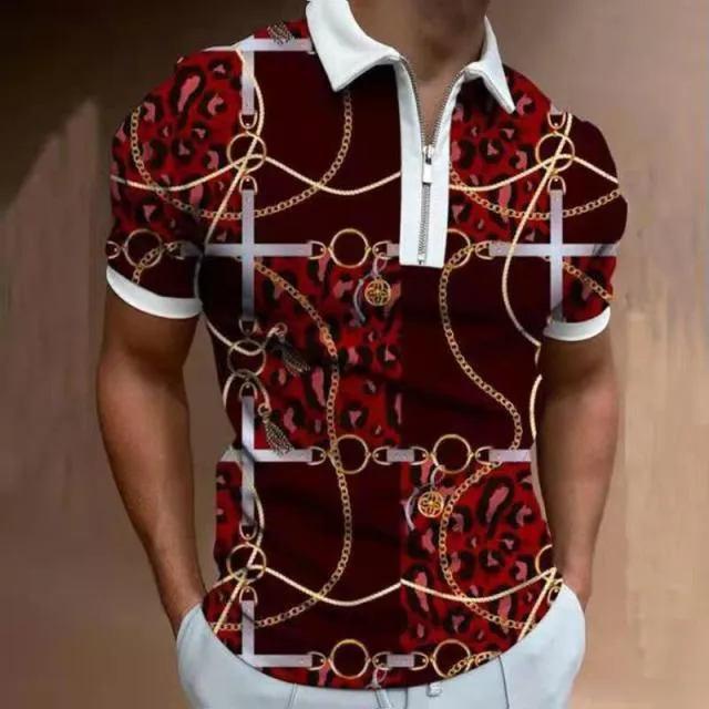 Patterned Polo Shirt