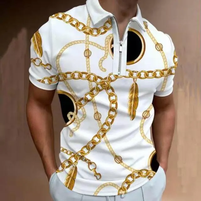 Patterned Polo Shirt