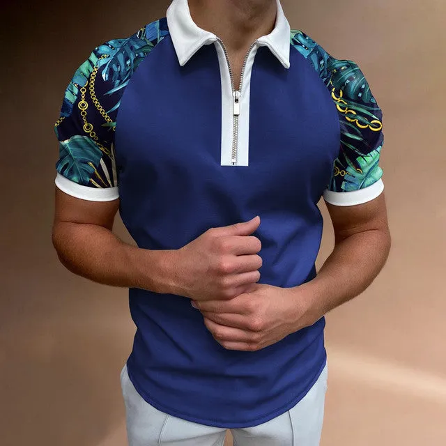 Patterned Polo Shirt