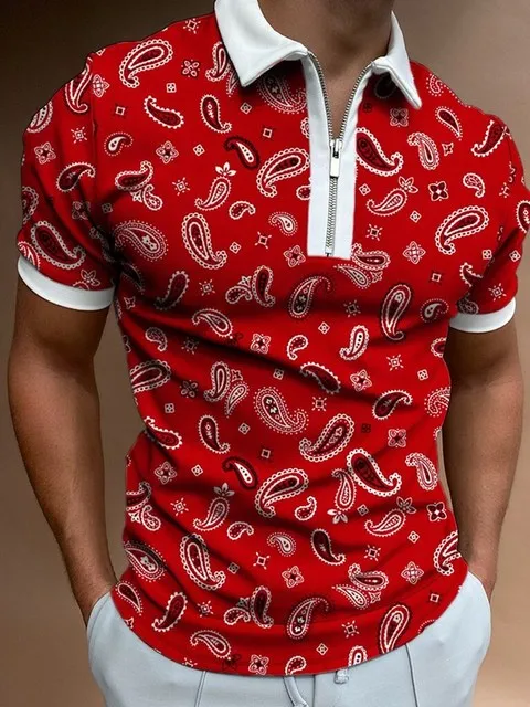 Patterned Polo Shirt