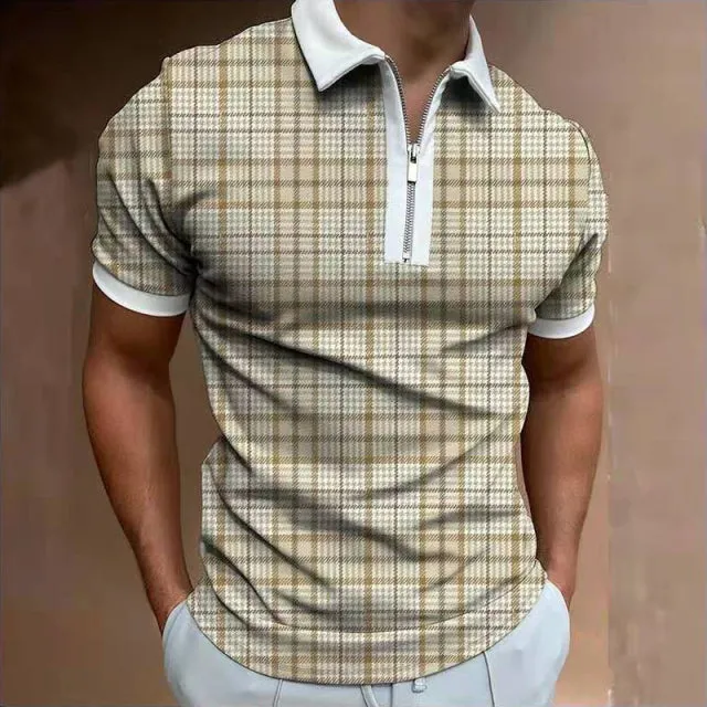 Patterned Polo Shirt