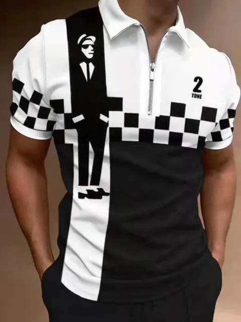 Patterned Polo Shirt