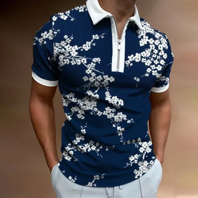 Patterned Polo Shirt