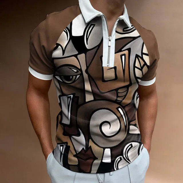 Patterned Polo Shirt