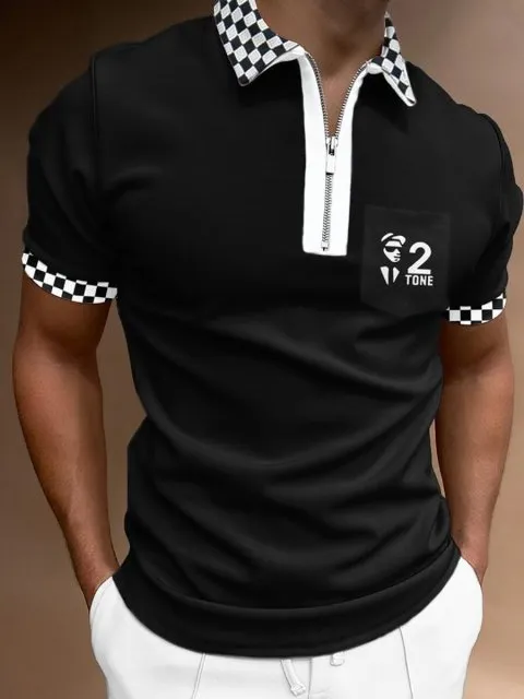 Patterned Polo Shirt