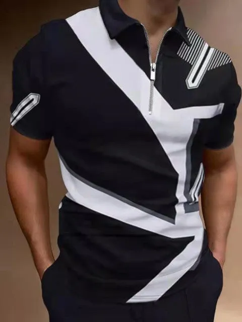 Patterned Polo Shirt