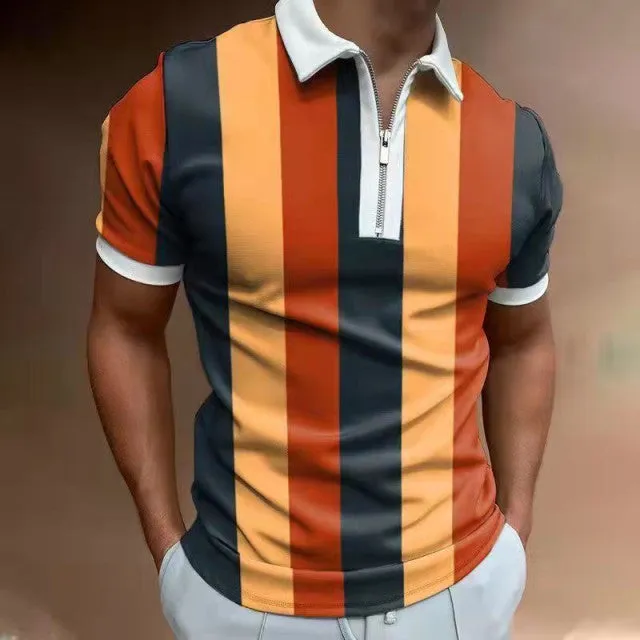 Patterned Polo Shirt