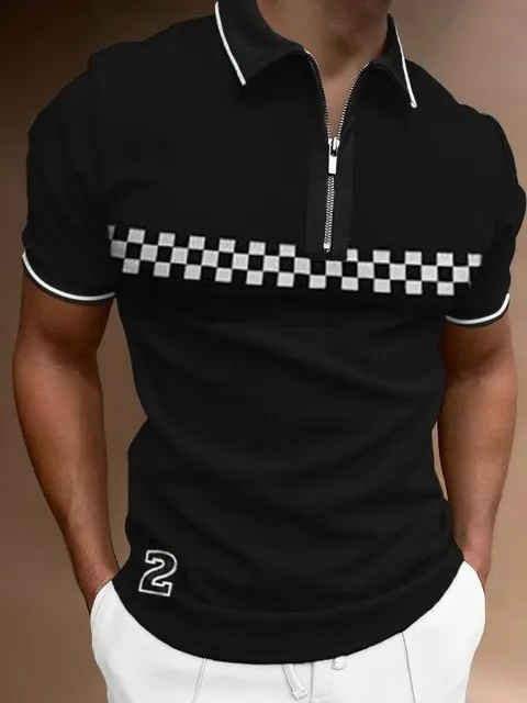Patterned Polo Shirt