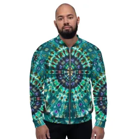 'Peacock Throne' Unisex Bomber Jacket (Polyester)