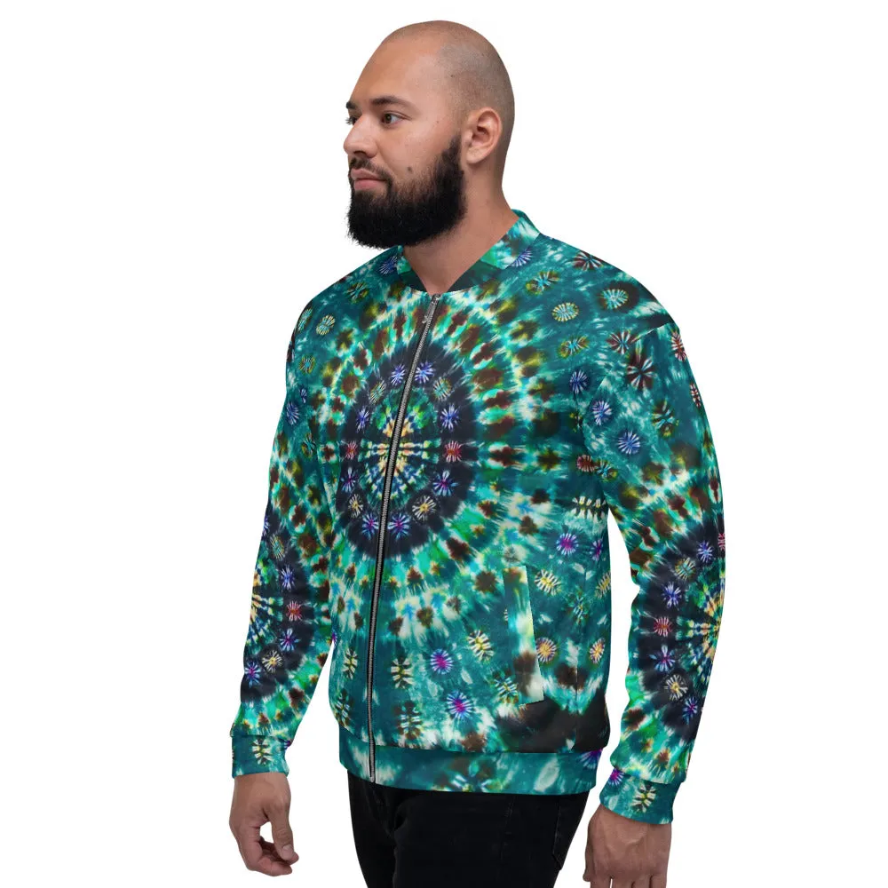 'Peacock Throne' Unisex Bomber Jacket (Polyester)