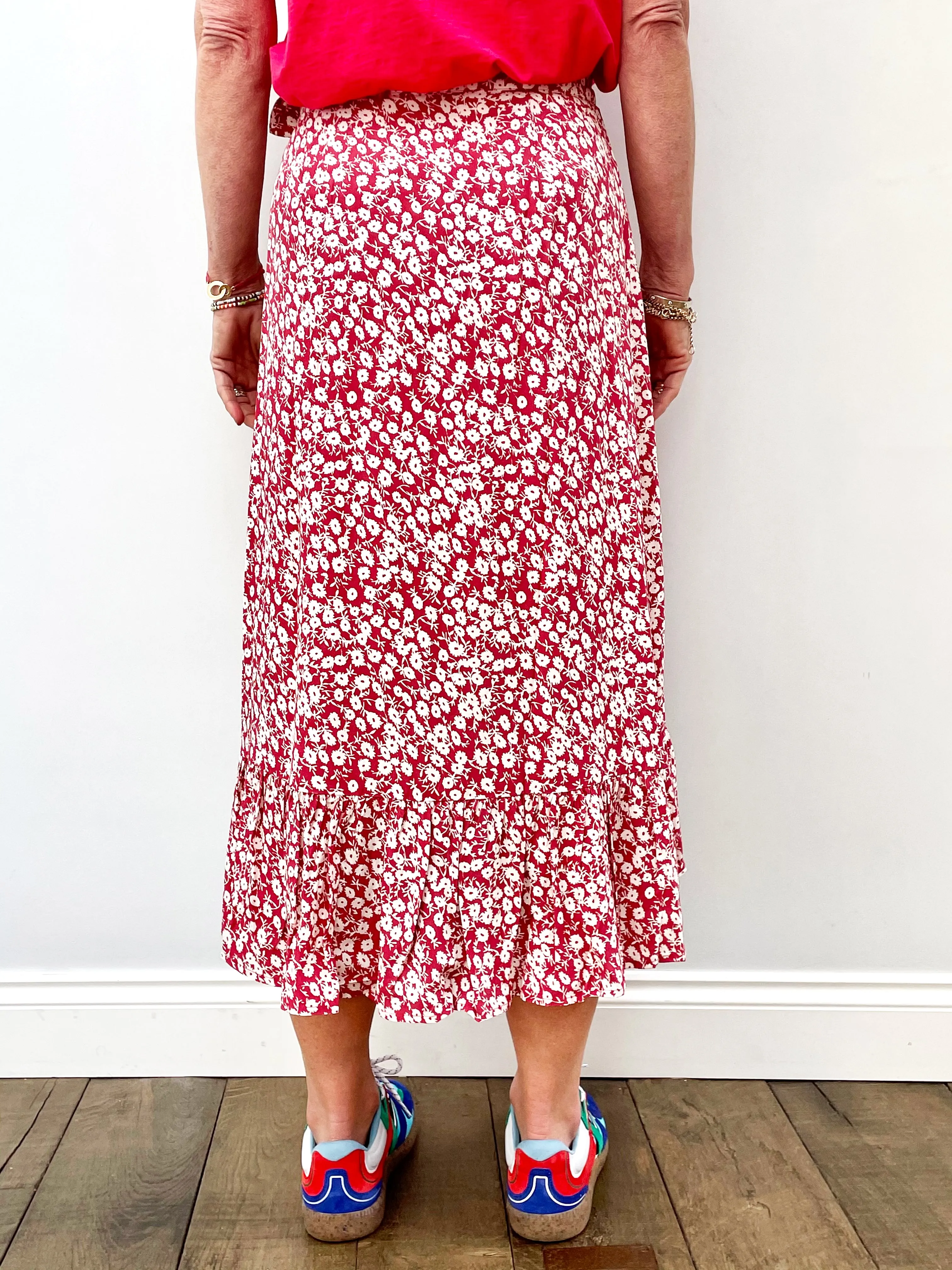 RAILS Neptune Skirt in Scarlet Camellia