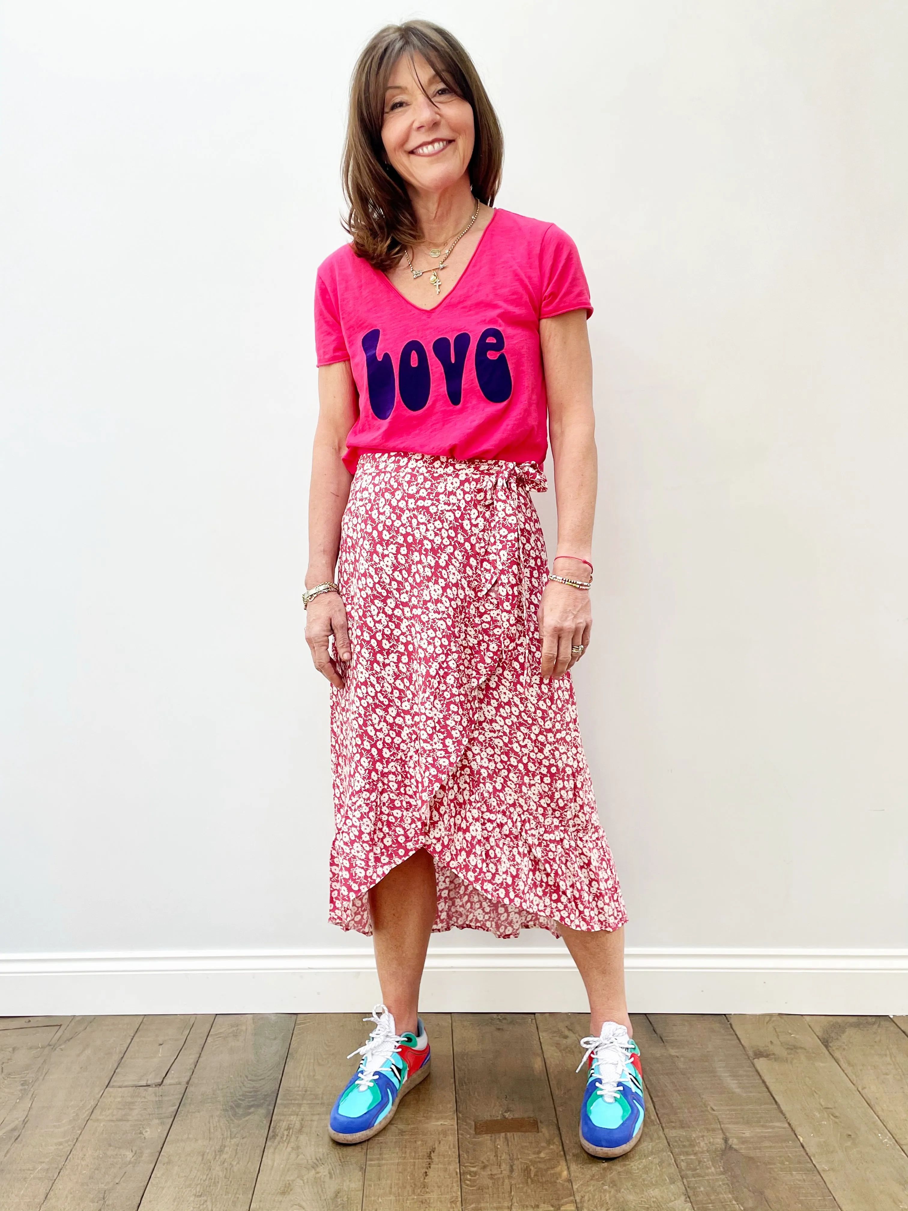 RAILS Neptune Skirt in Scarlet Camellia