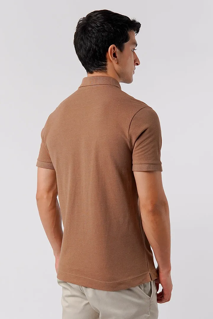 Regular Fit Polo Shirt - Brown