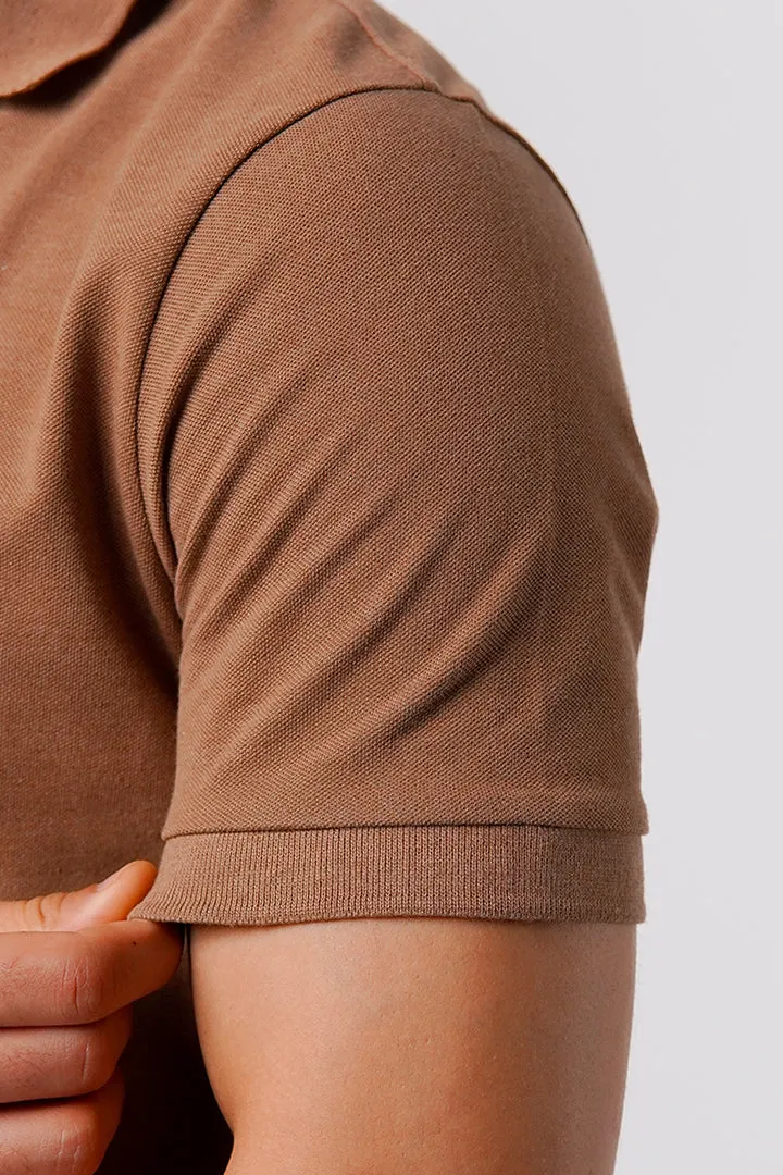Regular Fit Polo Shirt - Brown