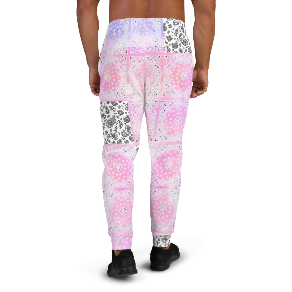 ROYAL ICONIC | Bandana Flag Patchwork Tie Dye Acid Wash Aether Pour Unisex Jogger Sweatpant HueMan Gang Think Pink