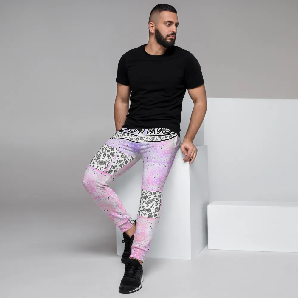 ROYAL ICONIC | Bandana Flag Patchwork Tie Dye Acid Wash Aether Pour Unisex Jogger Sweatpant HueMan Gang Think Pink
