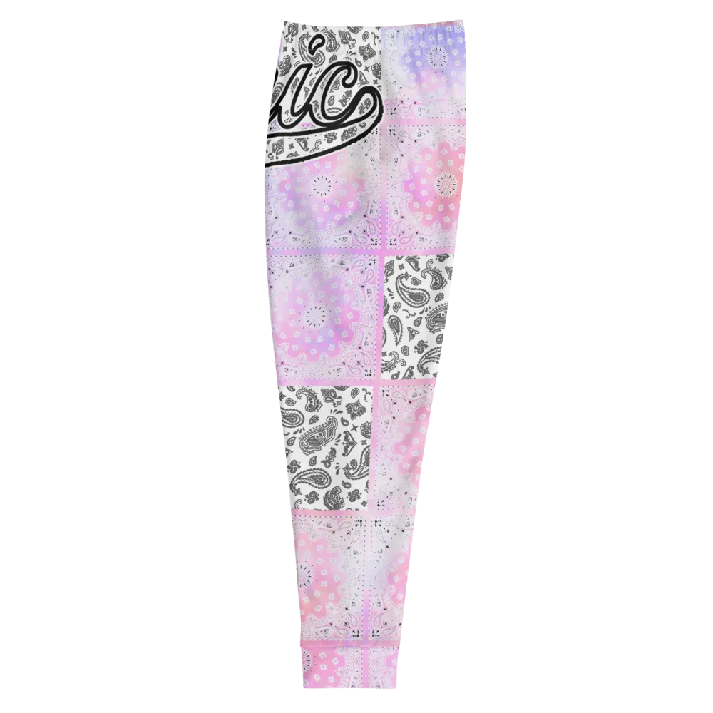 ROYAL ICONIC | Bandana Flag Patchwork Tie Dye Acid Wash Aether Pour Unisex Jogger Sweatpant HueMan Gang Think Pink