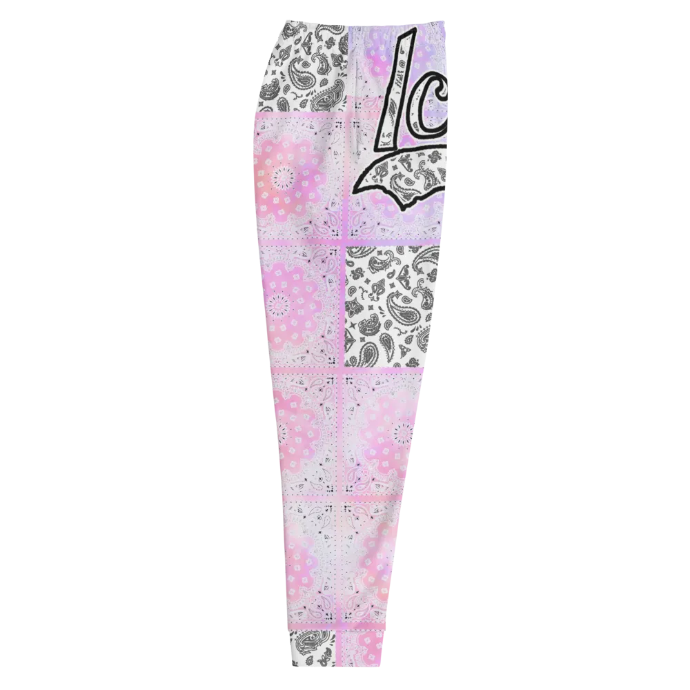 ROYAL ICONIC | Bandana Flag Patchwork Tie Dye Acid Wash Aether Pour Unisex Jogger Sweatpant HueMan Gang Think Pink