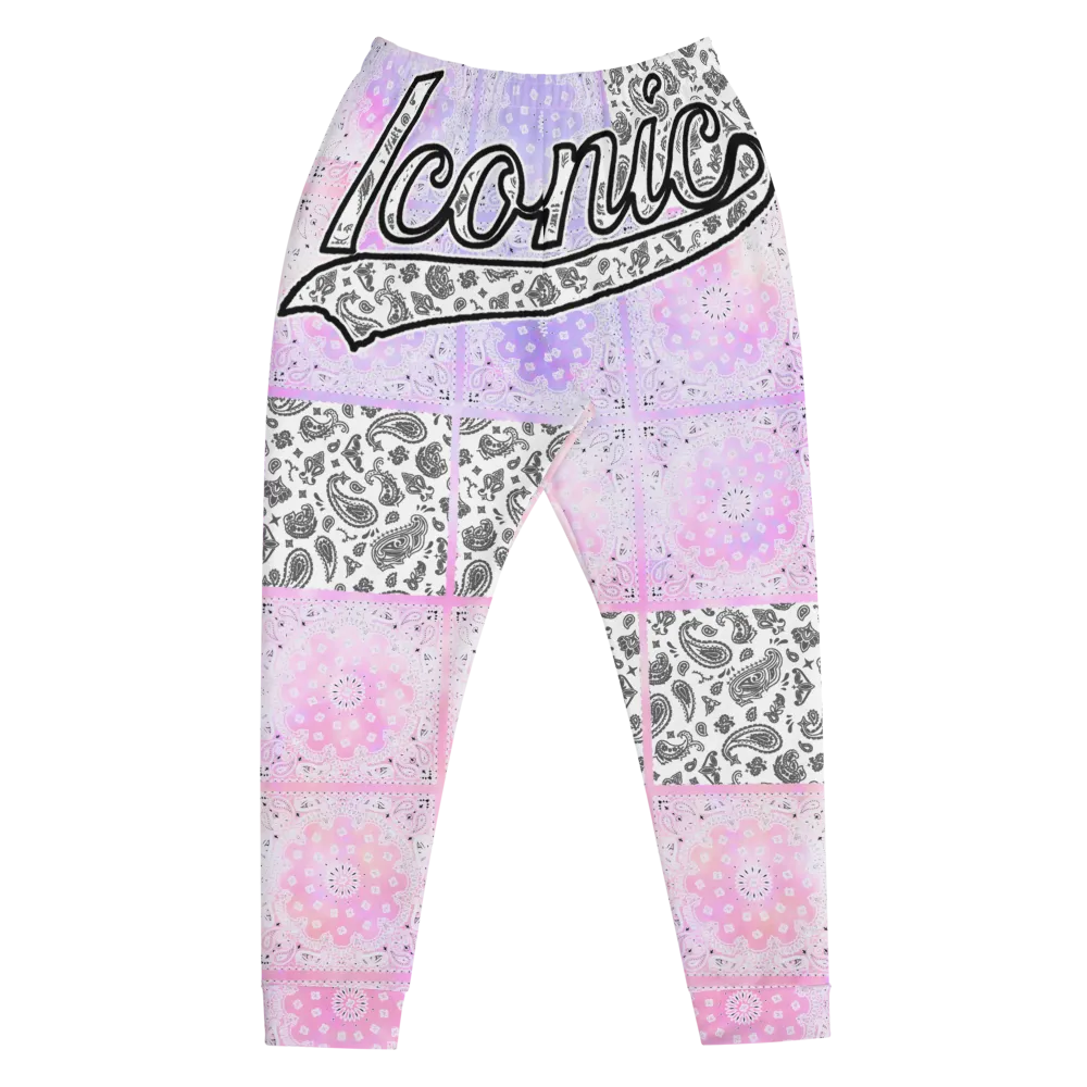 ROYAL ICONIC | Bandana Flag Patchwork Tie Dye Acid Wash Aether Pour Unisex Jogger Sweatpant HueMan Gang Think Pink
