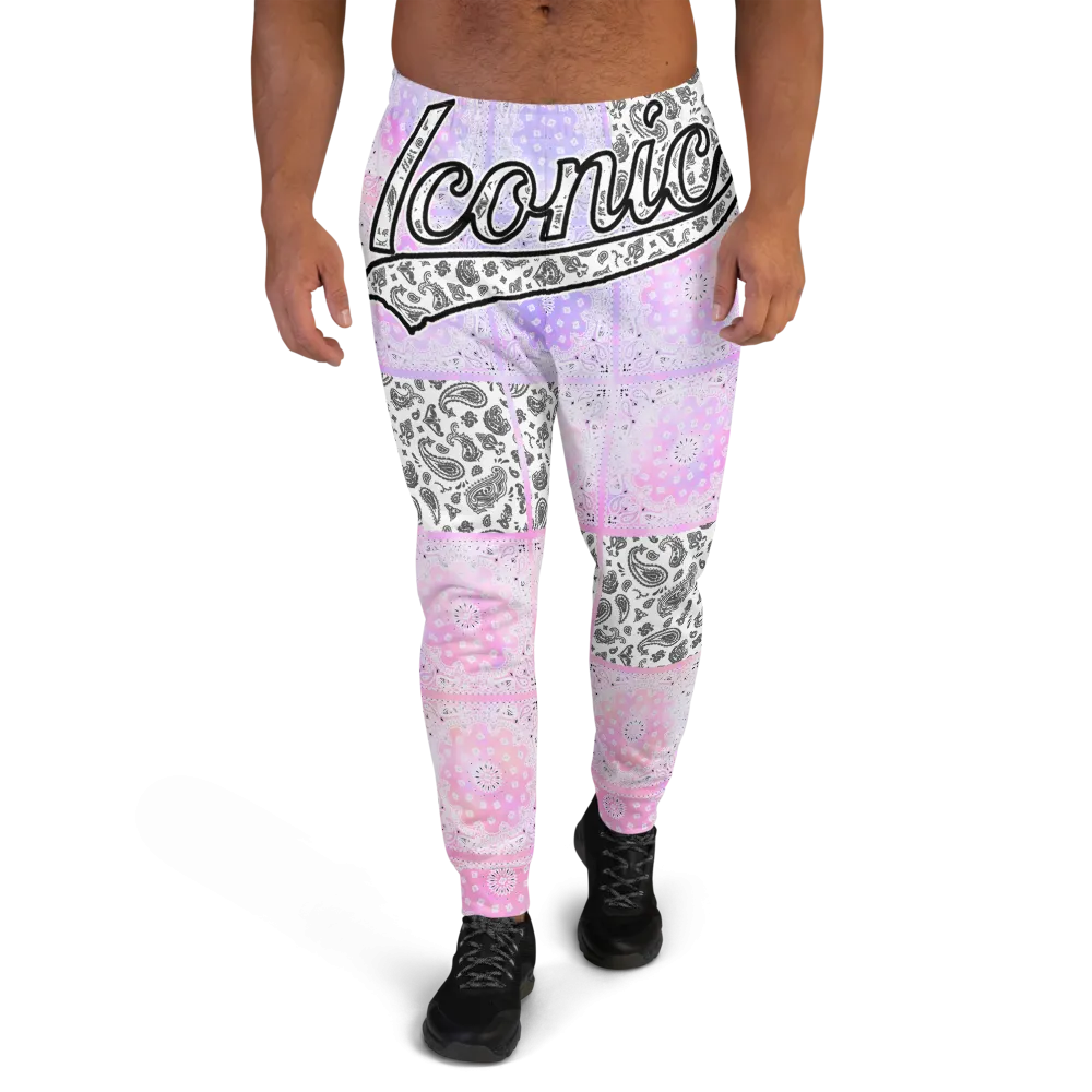 ROYAL ICONIC | Bandana Flag Patchwork Tie Dye Acid Wash Aether Pour Unisex Jogger Sweatpant HueMan Gang Think Pink