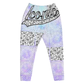 ROYAL ICONIC | Bandana Flag Patchwork Tie Dye Acid Wash Aether Pour Unisex Jogger Sweatpant HueMan Gang Think Purple