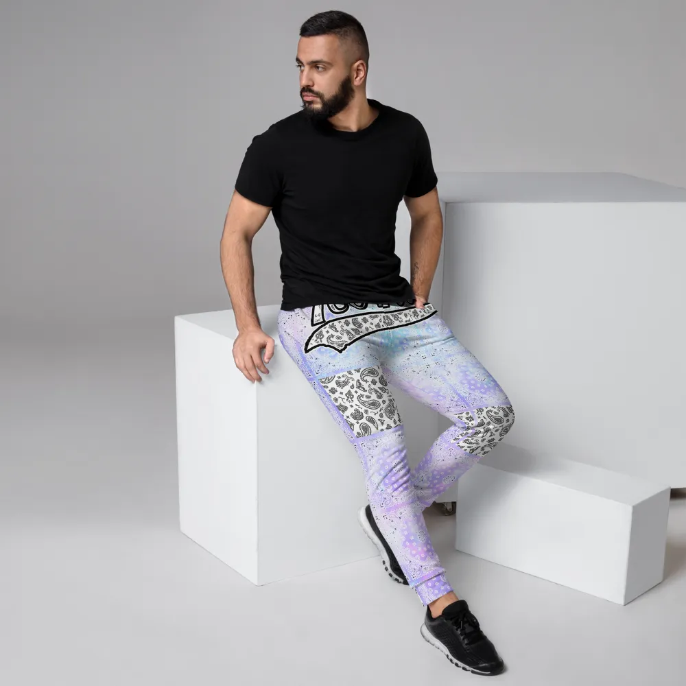 ROYAL ICONIC | Bandana Flag Patchwork Tie Dye Acid Wash Aether Pour Unisex Jogger Sweatpant HueMan Gang Think Purple