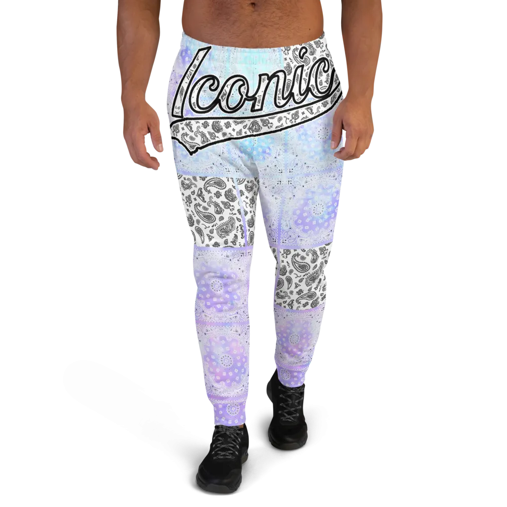 ROYAL ICONIC | Bandana Flag Patchwork Tie Dye Acid Wash Aether Pour Unisex Jogger Sweatpant HueMan Gang Think Purple