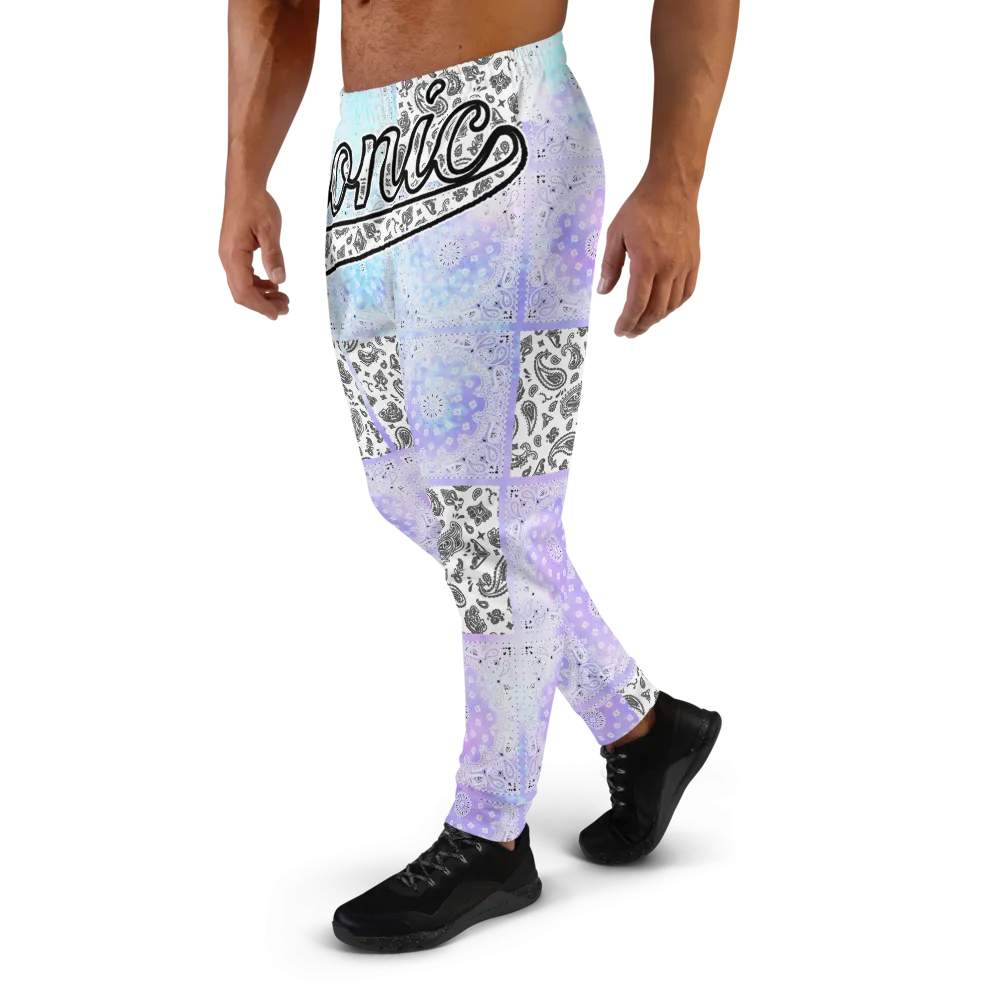 ROYAL ICONIC | Bandana Flag Patchwork Tie Dye Acid Wash Aether Pour Unisex Jogger Sweatpant HueMan Gang Think Purple
