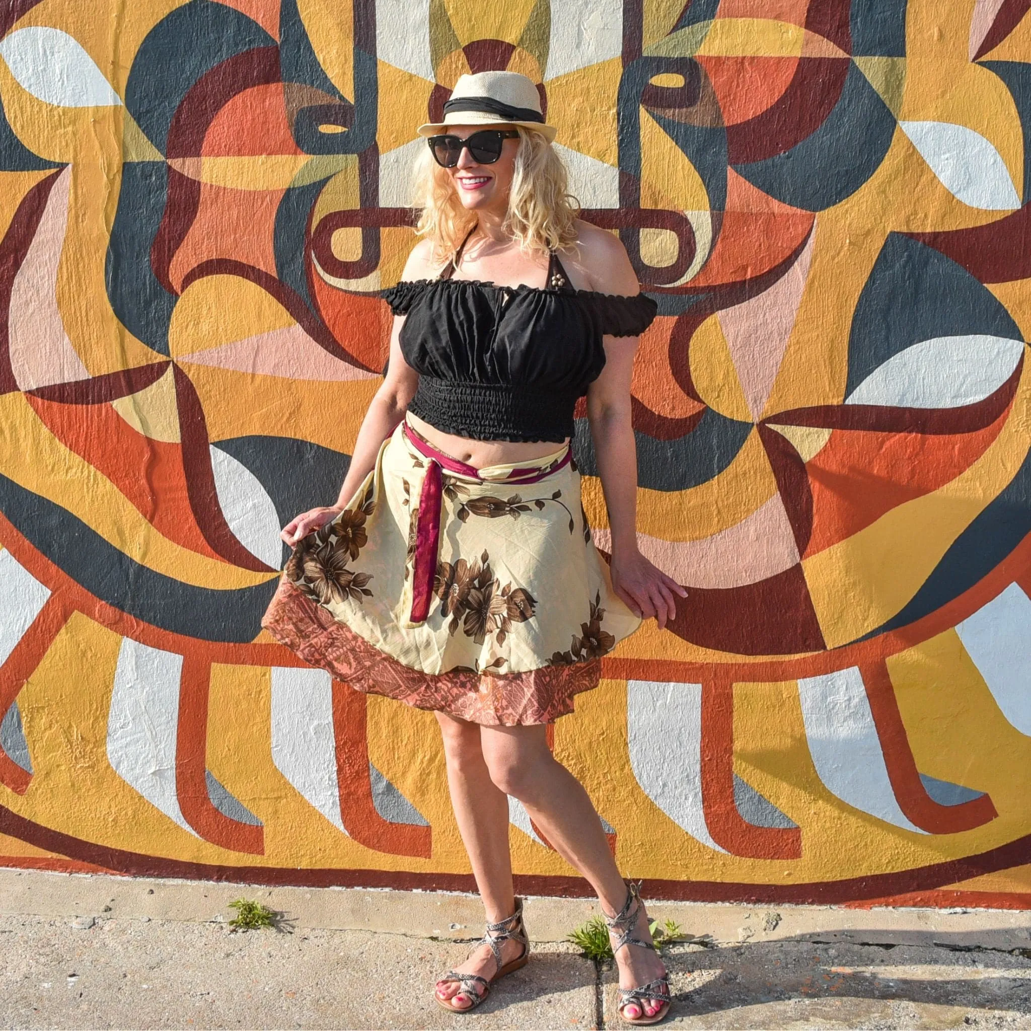 Seconds and Surplus Mini Sari Wrap Skirts