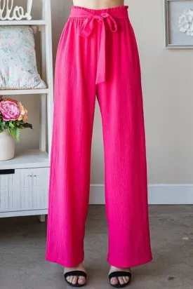 Summer Crush Front Tie Paperbag Waistband Pants