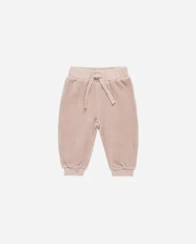 Velour Relaxed Sweatpant || Blush