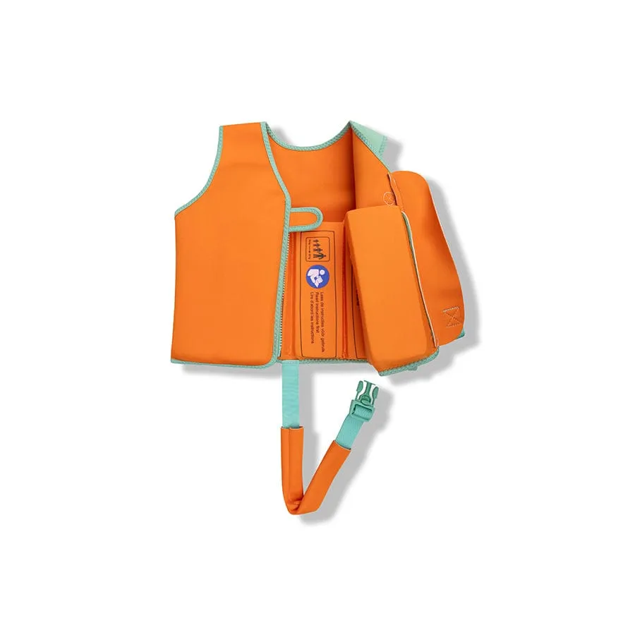 Vivid Clash | Orange/Green Swim Vest 3-6 years