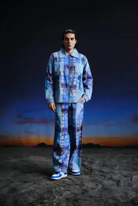 Vivid Reflections Panelled Denim set
