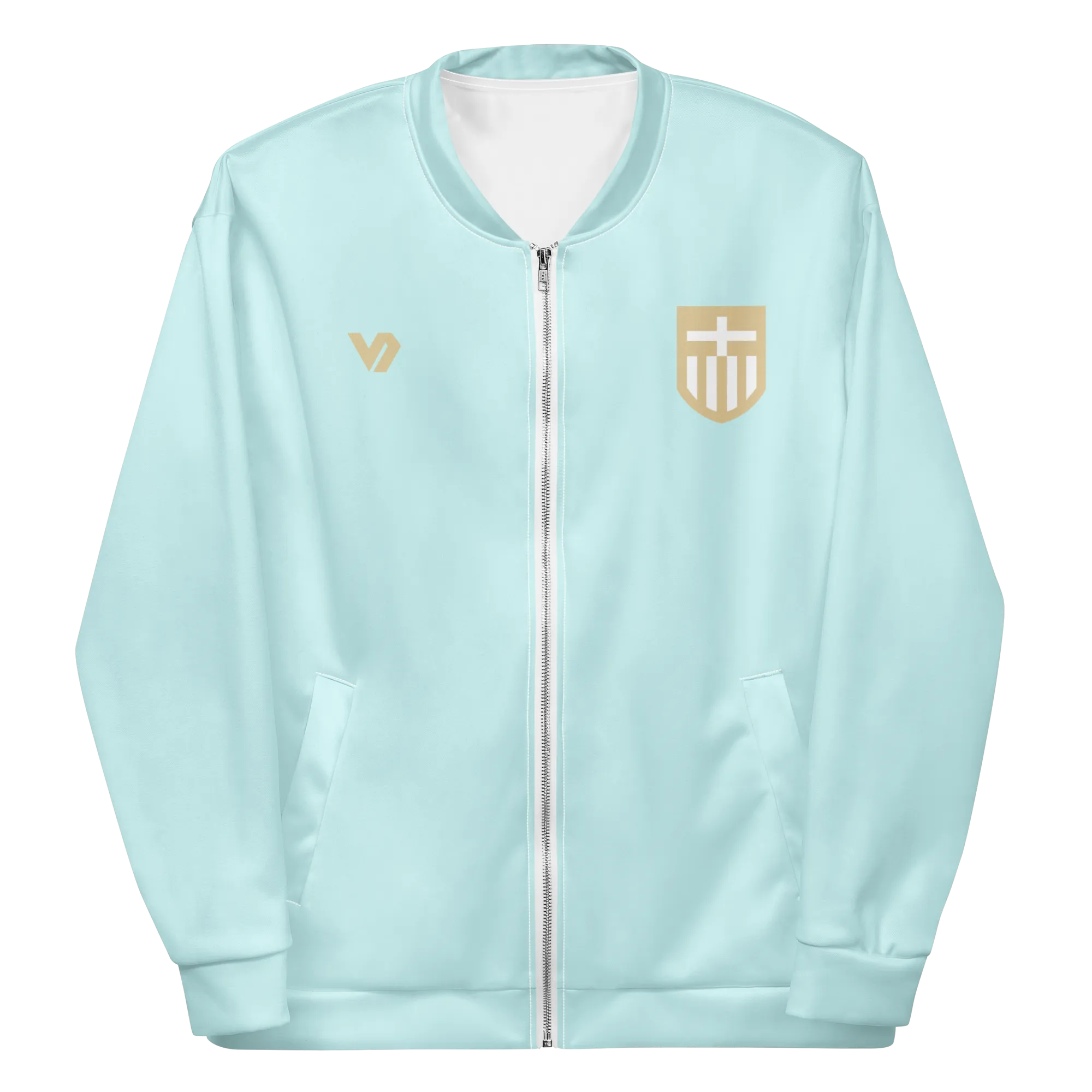 VOSRIO Hellas Athletic Turquoise Unisex Bomber Jacket