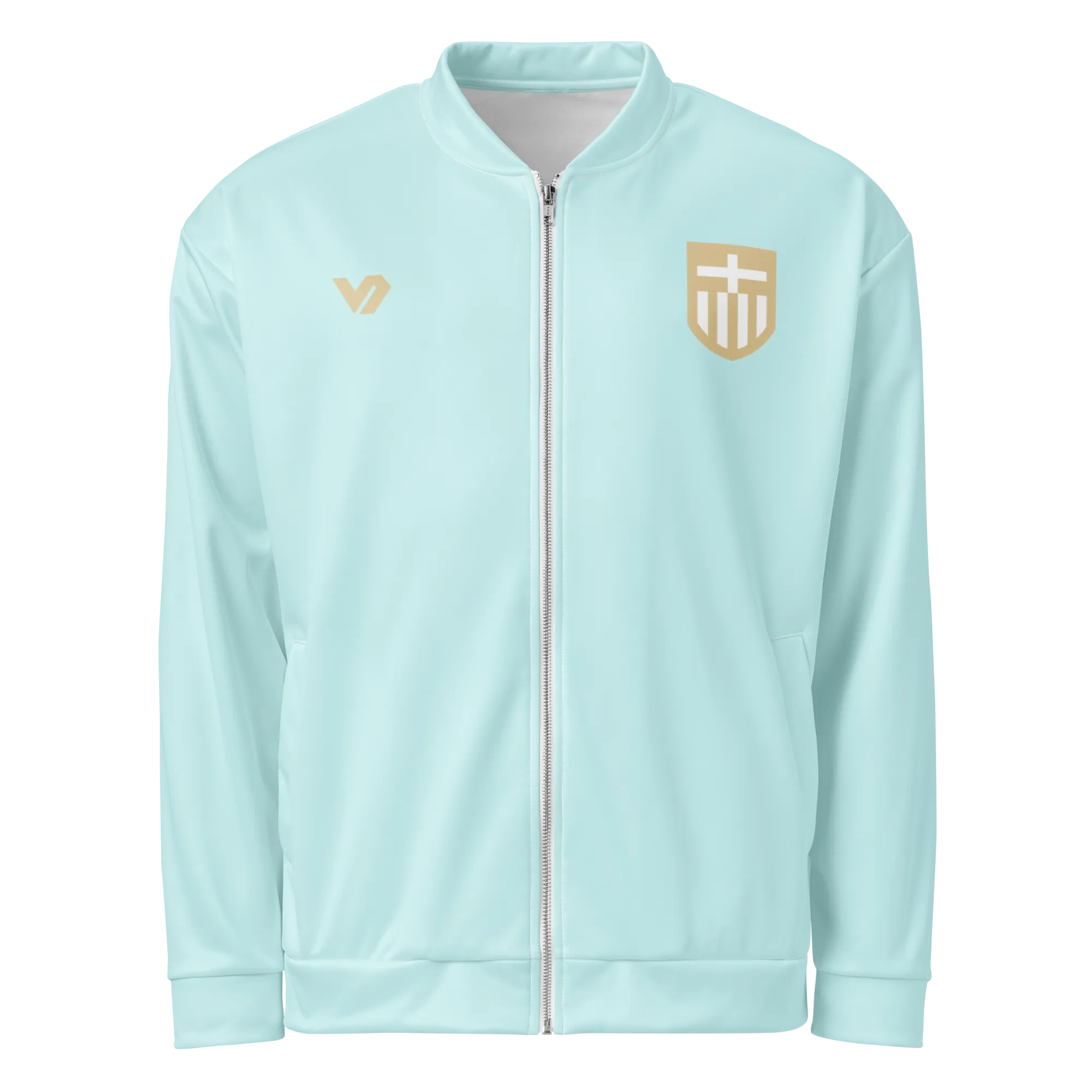 VOSRIO Hellas Athletic Turquoise Unisex Bomber Jacket