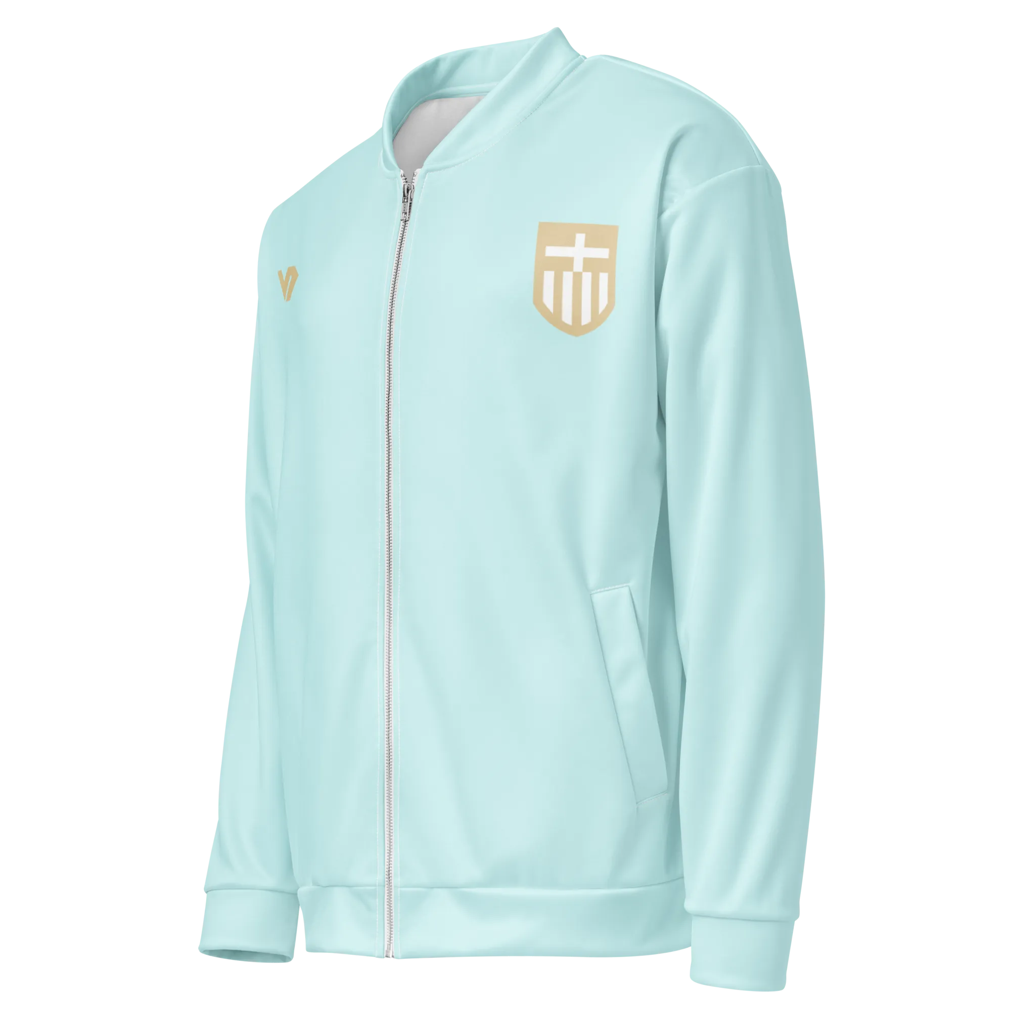 VOSRIO Hellas Athletic Turquoise Unisex Bomber Jacket