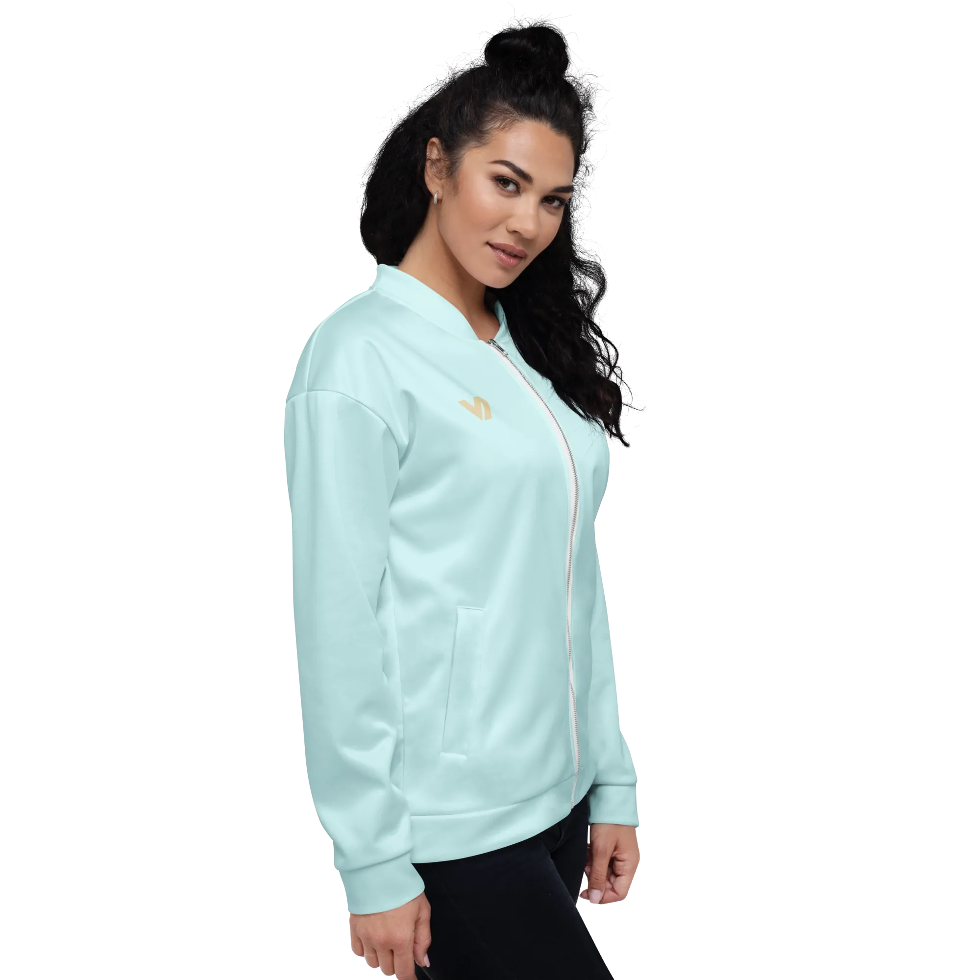 VOSRIO Hellas Athletic Turquoise Unisex Bomber Jacket