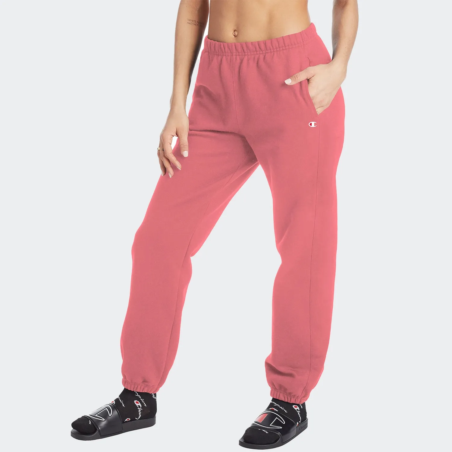 Women's Champion Reverse Weave Boyfriend Sweatpants Sandalwood Red