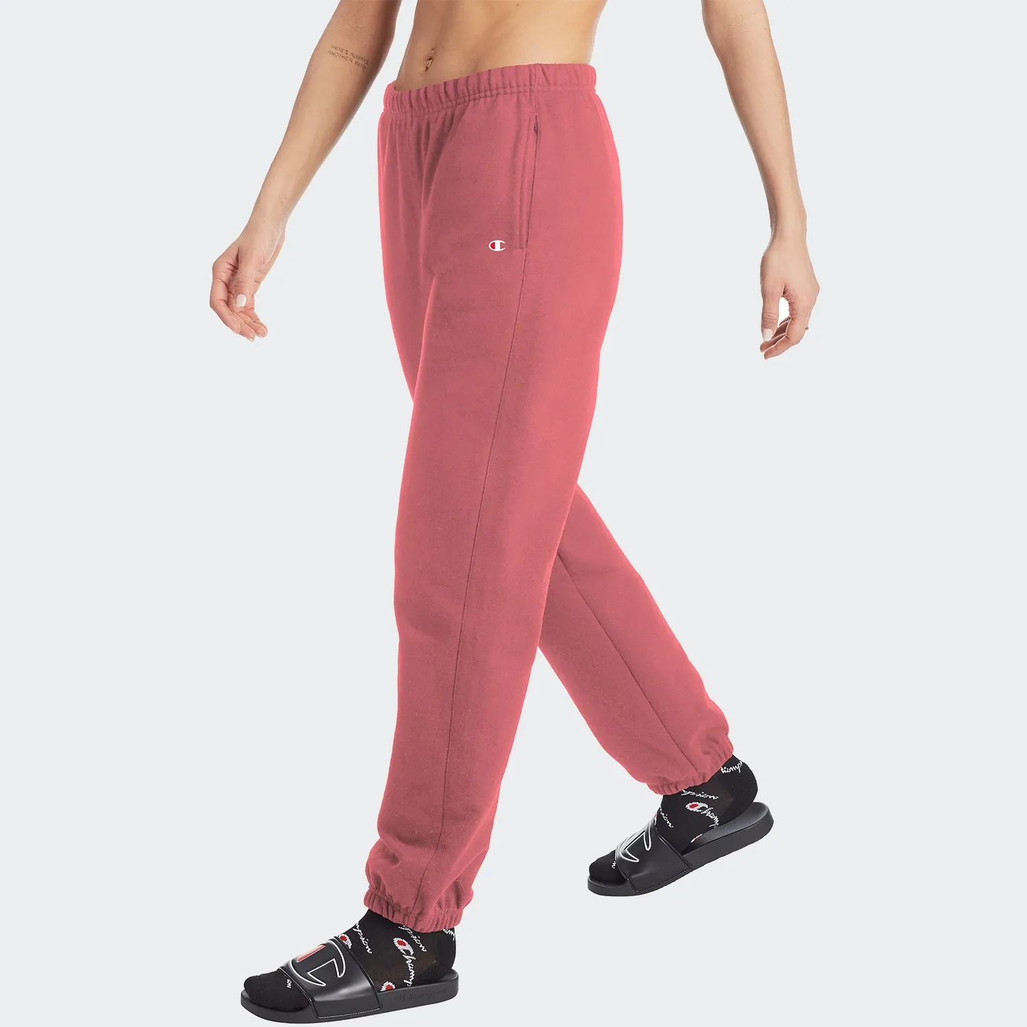 Women's Champion Reverse Weave Boyfriend Sweatpants Sandalwood Red