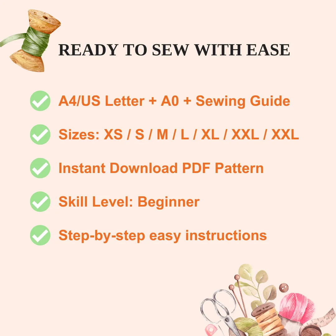 Wrap Skirt PDF Sewing Pattern